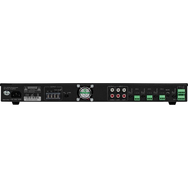 Main product image for Dayton Audio DA350D Commercial Audio Amplifier 350W 70V/ 100V/ 4 Ohm Mixer - 4 Mic 2 Aux 1 Telephone input